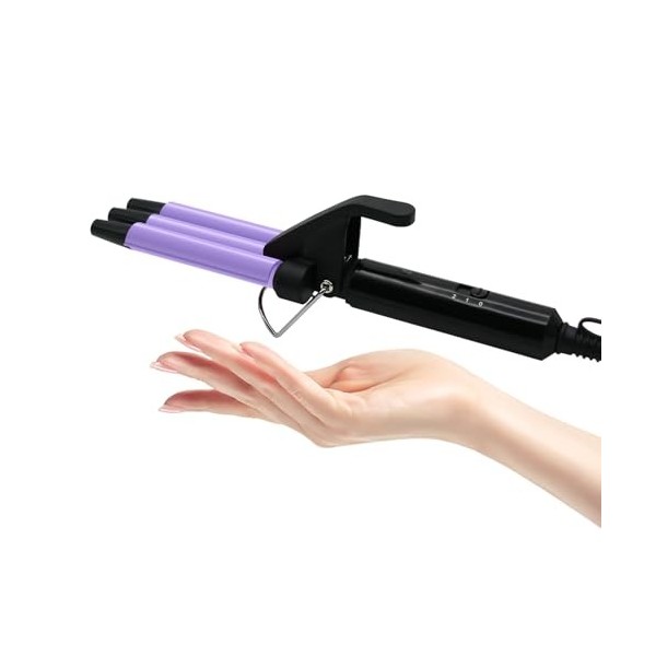 janelove Mini fer à friser pour cheveux courts, 13 mm, mini fer à onduler pour cheveux, 180 °C/210 °C, céramique tourmaline, 