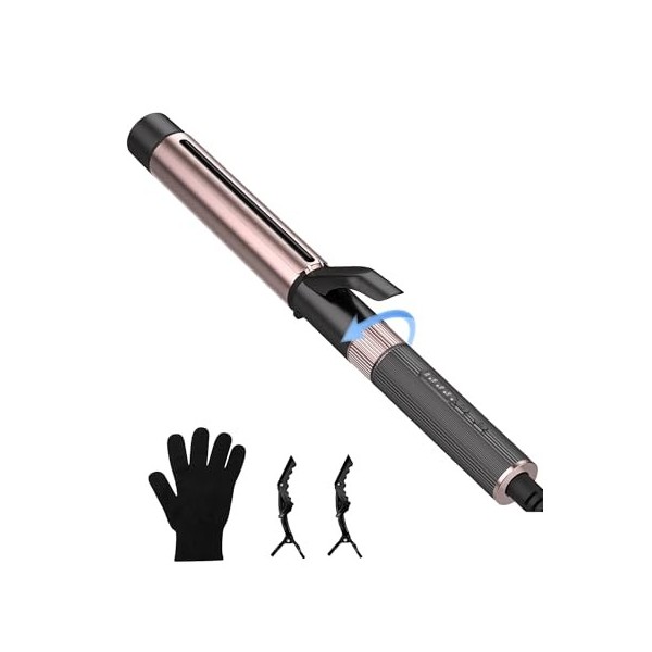 Fer à friser grandes boucles, 32mm Hair Curler fer à friser avec pince, 140-200℃ Curling Iron, chauffage rapide fer à friser,