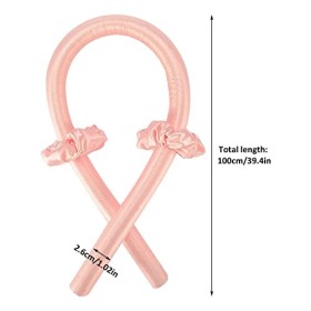 DULKET Bandeau à friser sans chaleur en éponge haute résilience pour cheveux longs et moyens, ruban à boucler, avec pince à c