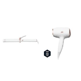 T3 Single Pass Curl Fer à Boucler Professionnel et à Onduler en à Cylindre Long + T3 Fit Sèche cheveux Professionnel Ionique 