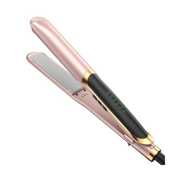 Lisseur Boucleur Cheveux 2 en 1 pour les femmes, 60 ° C-230 ° C Réglage de la température à 6 vitesses des cheveux Redresseur
