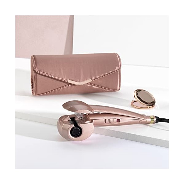BaByliss Curl Secret Simplicity Coffret cadeau Fast Styler, bigoudi automatique, bouclage facile, or rose
