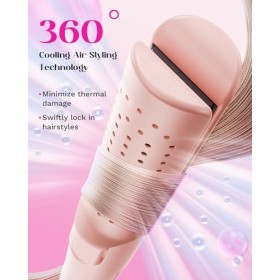 Wavytalk Fer à lisser, Airflow Styler avec de lair de refroidissement à 360° pour fixer les boucles plus rapidement, Lisseur