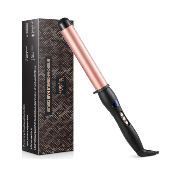 Haglater Fer à Friser, 32 mm Fers à Boucler Automatique en Céramique Boucleur Tourmaline, écran LCD, Température Réglable 80-