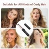 Mini Fer à friser, Fer à friser 25MM cheveux courts,Fer à friser de voyage 180℃, Mini Fer à friser en céramique, Petit Fer à 