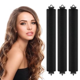 Fer à boucler sans chaleur 3 pièces Baguette à boucler sans chaleur Boucles en soie Ruban à boucler sans chaleur Coiffure DIY