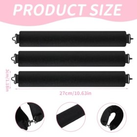 Fer à boucler sans chaleur 3 pièces Baguette à boucler sans chaleur Boucles en soie Ruban à boucler sans chaleur Coiffure DIY