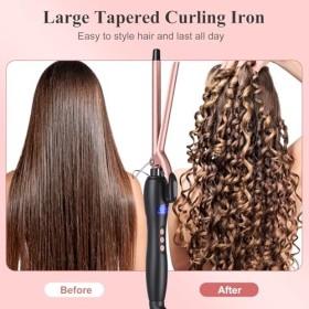 Boucleur a Cheveux 13mm, Fers à Boucler pour Ondulations naturelles, chaleur homogène, Ecran LCD, 130-210°C, Boucler en céram