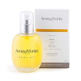 AromaWorks - Serenity Body Oil - Citronnelle - Arômes de néroli et de géranium sucré - Pour tous les types de peau - Édifiant