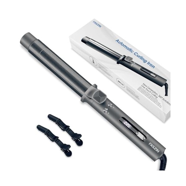 Faszin Boucleur a Cheveux Automatique, Fer à friser Boucleur 32mm pour des Boucles Chauffage Rapides Ondulations Naturelles, 