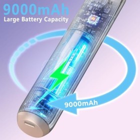 Boucleur Sans Fil, Fer à Boucler 9000 mAh, UKLISS 28 mm Boucleur A Cheveux Rechargeables USB, Fer à Friser Portable, Friseur 