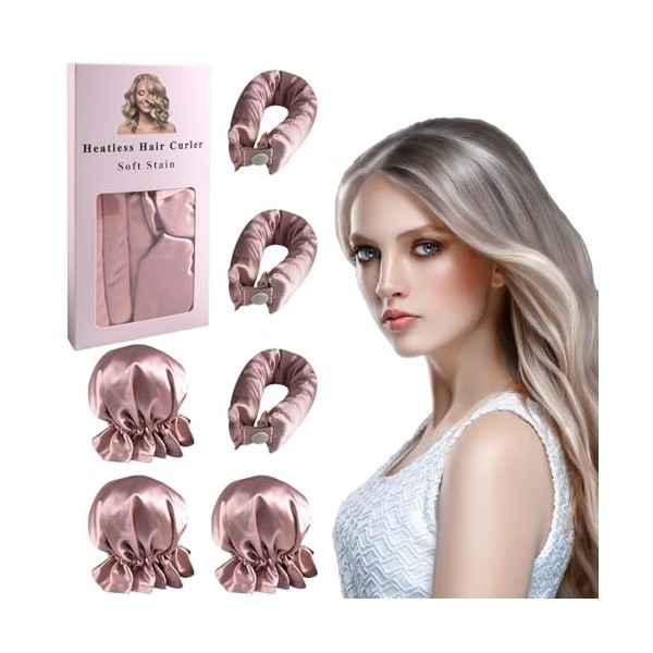 lafo Lot de 3 boucles sans chaleur – Boucles de nuit sans chauffage, cheveux auto-soufflés pour la nuit, antidérapants pour c