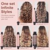 UNOBEY Fer à Boucler, Boucleur a Cheveux 5 en 1 avec Brosse Chauffante et 4 baguettes à boucler en céramique interchangeables