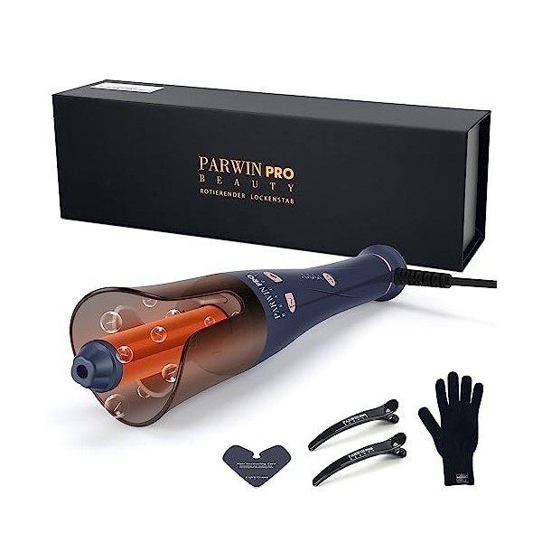 PARWIN PRO BEAUTY Boucleur A Cheveux Automatique 32mm Fer À Friser Rotatif À 360°, Système Innovant Pour Les Boucles, 4 Tempé