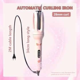 LOUIKAY Fer à Friser Automatique, Boucleur à Cheveux avec 4 Température Réglable, Anti-brûlure, Rotatif à 360° Fer a Boucler 