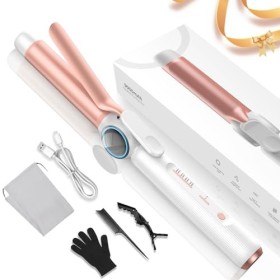 Boucleur Sans Fil, Fer à Boucler 9000 mAh, UKLISS Boucleur a Cheveux Rechargeables USB 28 mm, Fer à Friser Portable, Friseur 