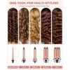 Ensemble de Fer à Friser 5 en 1, Ohuhu Ensemble de Baguettes à Friser avec 2 Fers à Friser à Trois Barils 3 Barils en Céramiq