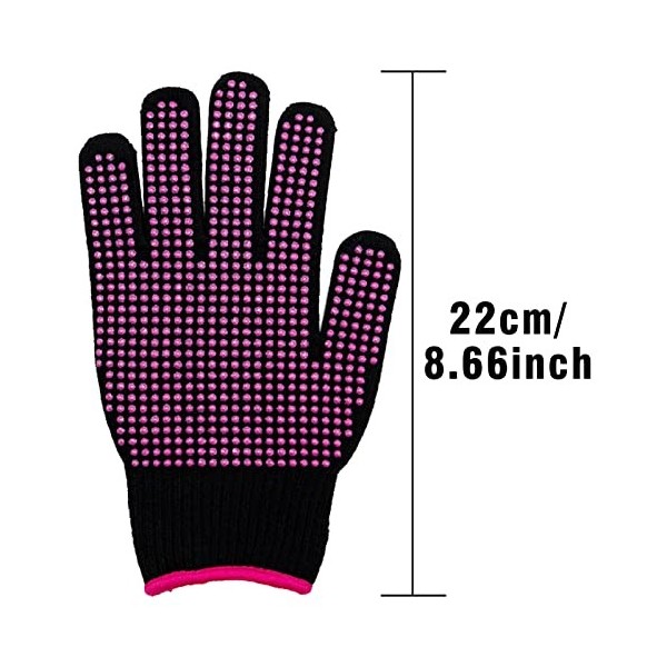 SZXMDKH Gants de coiffure résistants à la chaleur - Gants professionnels résistants à la chaleur avec picots en silicone pour