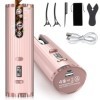 Fer à Friser Automatique, Fer à Boucler Sans Fil Boucleur a Cheveux Portable, Rechargeable USB, 6 Température/Minuterie, Bouc