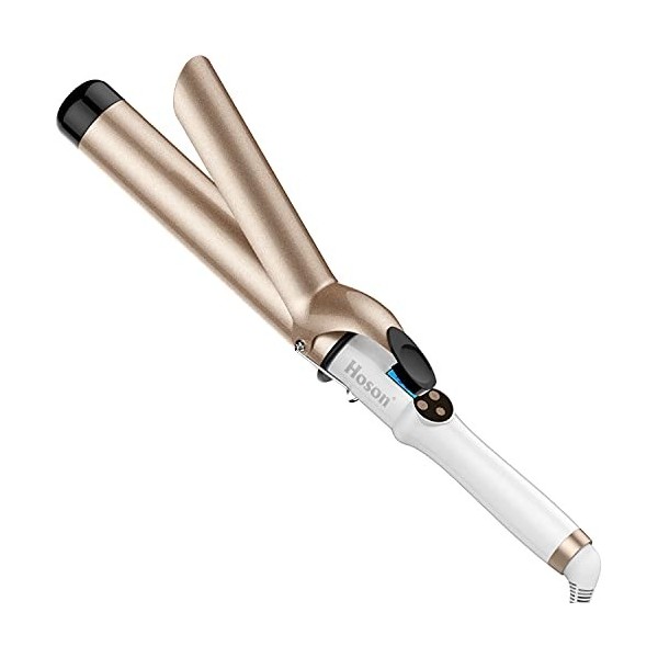 Hoson 38mm Fers à Boucler,Boucleur pour Cheveux Longs et Courts，Barreau de la Baguette à Boucler en Céramique Tourmaline