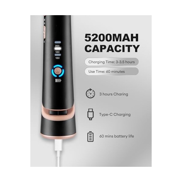 CkeyiN Pro Céramique Lisseur Cheveux sans Fil