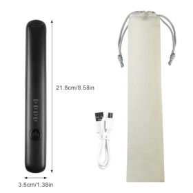 Fer à lisser sans fil rechargeable avec 4 niveaux de température, mini fer à lisser portable et fer à friser 2 en 1, batterie