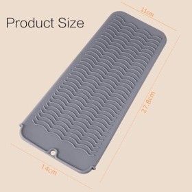 1 pochette professionnelle en silicone résistant à la chaleur pour fer à lisser, fer à friser et fer plat, tapis de voyage po