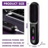 Brosse Lissante Sans Fil, Portable Mini Lisseur, 3 Réglages de Température, Anti-Brûlure, Brosse Chauffante Sans Fil, Brosse 