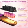 Brosse à lisser sans fil, peigne chauffant portable, rechargeable par USB, brosse à cheveux chauffante ionique, chauffage rap