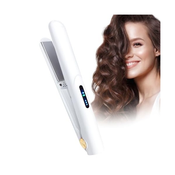 Lisseur Boucle Et Lisse 2 En 1, Lisseur à Technologie Ionique Avec 3 Températures Lisseur à Cheveux Lisseur Sans Fil, Lisseur
