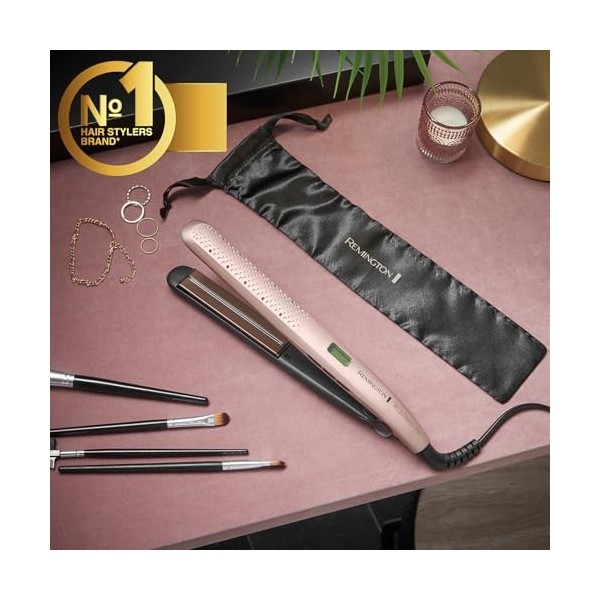 Remington Le lisseur Wet2Straight Pro – Système de ventilation exclu élimine lexcès deau – pas besoin de sécher au sèche-ch