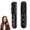 Brosse Lissante Sans Fil, 200 Millions dions Négatifs Brosse Lissante, 3 Températures Réglables Brosse Chauffante Portable A