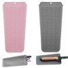 Lot de 2 tapis chauffants professionnels en silicone pour fer à friser et fer plat, tapis de protection portable résistant à 