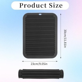 Ptwola 1 tapis en silicone résistant à la chaleur, grand support pour outils de cheveux chauds, tapis de séchage portable pou