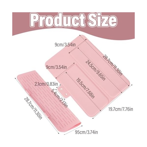 MIRKUZI Fers à lisser, Sac de coussin en Silicone résistant à la chaleur fer à friser coussin en Silicone pliable lisseur de 