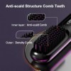 Brosse à lisser sans fil, peigne portable à chauffage rapide, rechargeable de type C, fer à lisser de voyage avec 3 réglages 