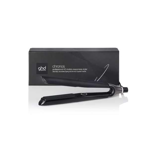 GHD - Coffret Deluxe, Lisseur Chronos & Sèche-Cheveux Helios Bleu Glacier , Vanity inclus. Outils professionnels : Lisseur l