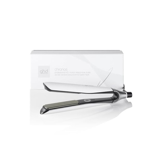 GHD - Coffret Deluxe, Lisseur Chronos & Sèche-Cheveux Helios Bleu Glacier , Vanity inclus. Outils professionnels : Lisseur l