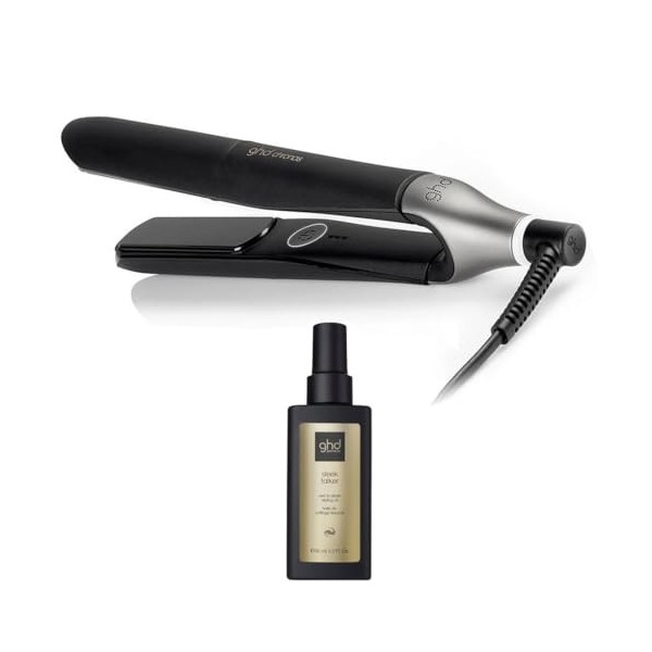 Ghd - Fer À Lisser Lisseur Ghd Chronos Noir + Huile Thermoprotectrice Sleek
