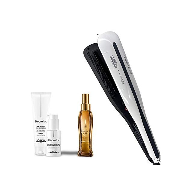 LOréal Pro Steampod 3.0 Lisseur + Crème Epais 150 ml + Sérum 50 ml + Huile Mythic Oil 100ml