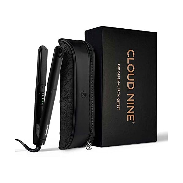 CLOUD NINE The Original Iron Fer à lisser avec plaques flottantes et régulateur de température – Fer à lisser en coffret cade
