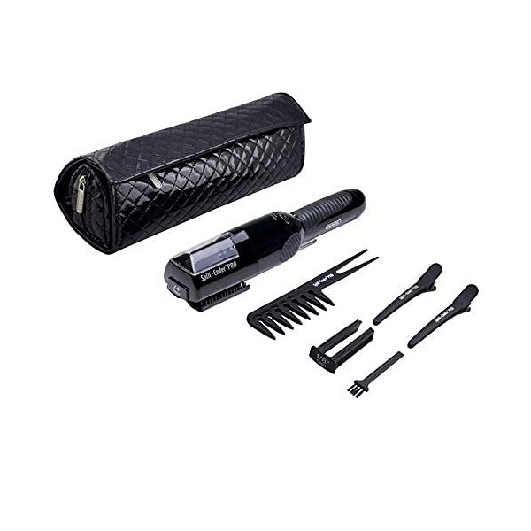 Split Ender Pro Salon Tondeuse professionnelle sans fil pour pointes fourchues sèches, abîmées et cassantes noire