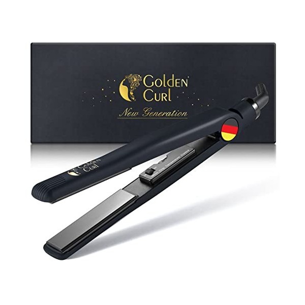 Golden Curl Lisseur Fer a lisser Tourmaline Professionnelle, 2 en 1, Lissante, Curly Hair Waves, Tranquillité 5 ans, pour des