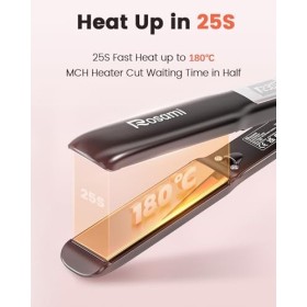 Rosami Fer à lisser 2 en 1 pour boucler et lisser