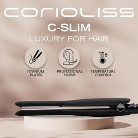 Corioliss C-Slim - Mini Lisseur Cheveux Plaques Extra-Fines en Titane | Parfait pour Franges et Cheveux Courts | Homme et Fem