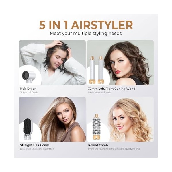 Air Styler Seche Cheveux 5 en 1 brosse soufflante hair styler