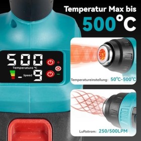 Sèche-air chaud sans fil avec affichage numérique LCD