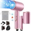 Vbrisi Seche Cheveux Pliable, 2400W Sèche-Cheveux Ionique avec Diffuseur, Professionnel Hair Dryer, 3 températures/3 vitesses