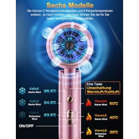 Vbrisi Seche Cheveux Pliable, 2400W Sèche-Cheveux Ionique avec Diffuseur, Professionnel Hair Dryer, 3 températures/3 vitesses