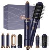 UKLISS Airstyler Seche Cheveux 6 IN 1, Brosses électriques et Soufflantes, 1000w Brosse Chauffante, Seche Cheveux Boucleur, B